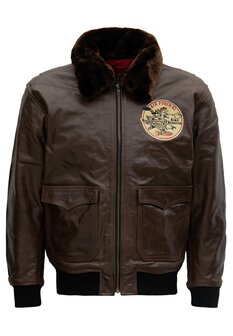 LEATHER AVIATOR JACKET &raquo;AIR FORCE 42&laquo;