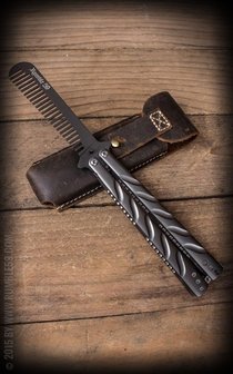 Butterfly-Comb with Leather Case