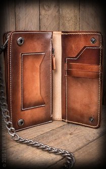 Leather Wallet &quot;sunburst&quot; handmade