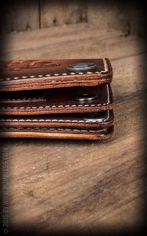 Leather Wallet &quot;sunburst&quot; handmade