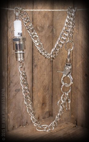 Rumble59 Wallet chain with spark plug