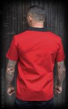 Lounge Shirt - Pinstripe Paradise - red _