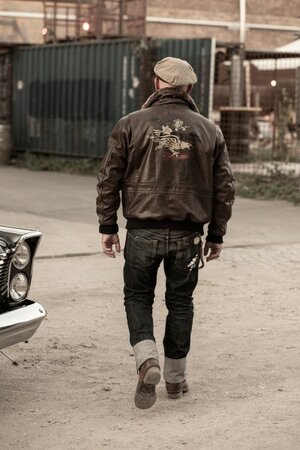 LEATHER AVIATOR JACKET »AIR FORCE 42«