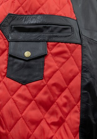 BLACK LEATHER AVIATOR JACKET »AIR FORCE 42«