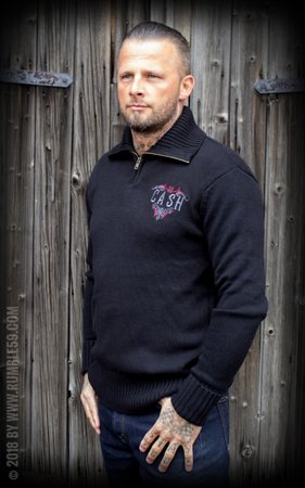 Racing Sweater Man in Black