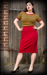 Perfect Pencil Skirt - red