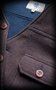 Vintage Vest Boston - Herringbone brown/blue