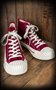Burn out Sneakers Bordeaux Rood